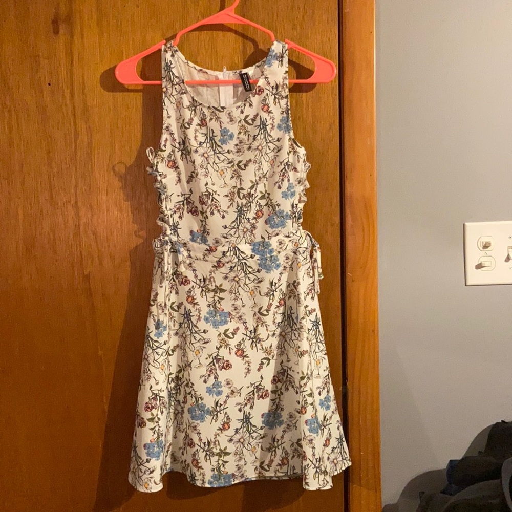 white floral dress